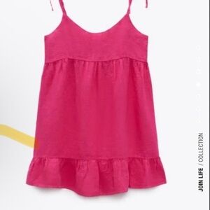 Zara linen mini dress
